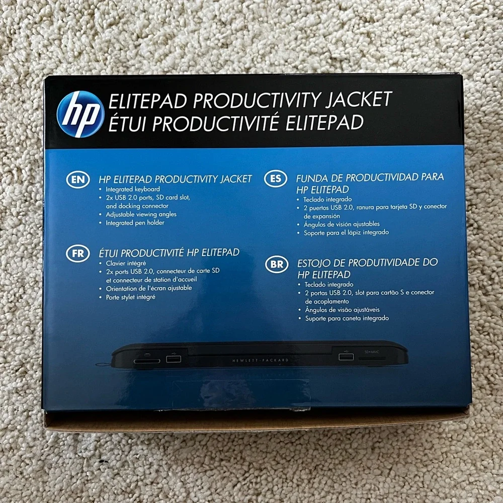 New HP ElitePad Productivity Jacket integrated keyboard ONLY tablet black cover